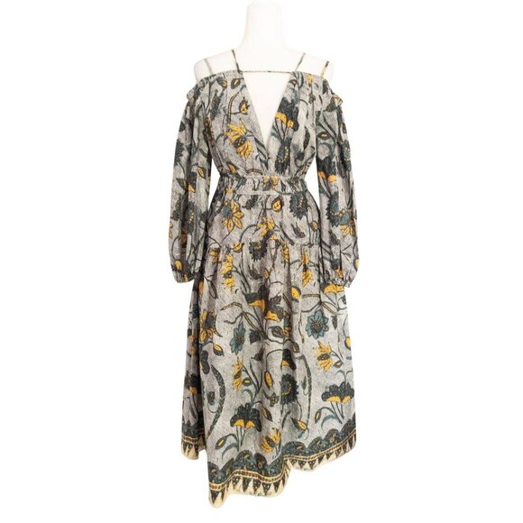Ulla Johnson Floral Maxi Dress SZ 2 Tahlia Portofino Off Shoulder Boho wedding - Picture 2 of 16
